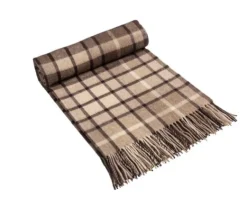 HOGARTH SCOTLAND LAMBSWOOL THROW - NATURAL BUCHANAN