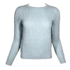 HUBERT GASSER CABLE KNIT SWEATER - LIGHT BLUE
