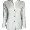 HUBERT GASSER CLASSIC KNIT BLAZER - WHITE
