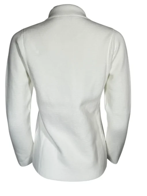HUBERT GASSER CLASSIC KNIT BLAZER - WHITE