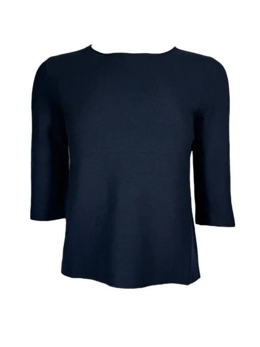 HUBERT GASSER CREWNECK SWEATER - NAVY