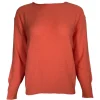 HUBERT GASSER PULLOVER RICE STITCH SWEATER - APRICOT