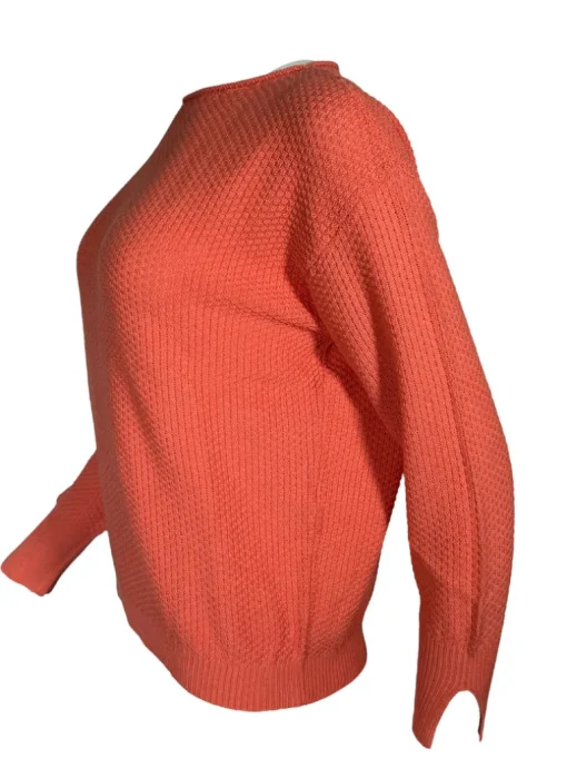 HUBERT GASSER PULLOVER RICE STITCH SWEATER - APRICOT