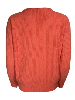 HUBERT GASSER PULLOVER RICE STITCH SWEATER - APRICOT