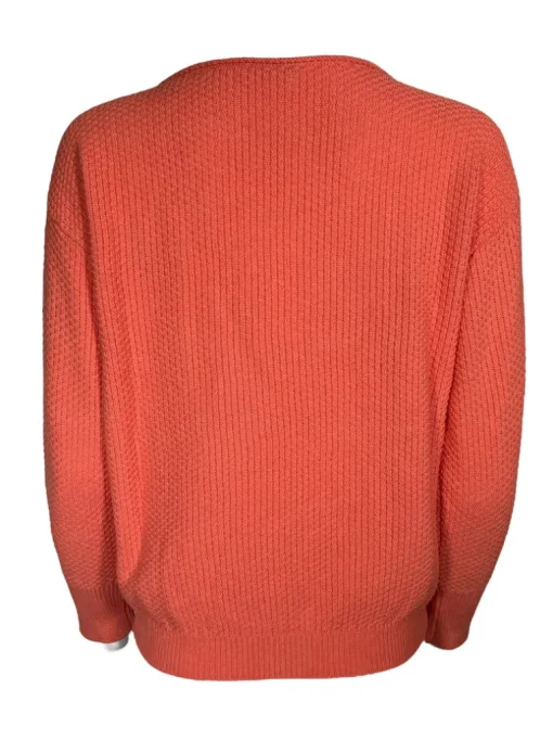 HUBERT GASSER PULLOVER RICE STITCH SWEATER - APRICOT