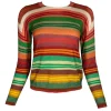IN BED WITH YOU CREW SWEATER - MULTICOLOR STRIPES