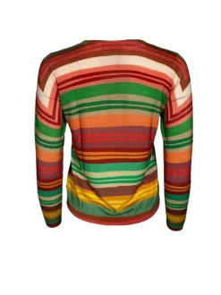 IN BED WITH YOU CREW SWEATER - MULTICOLOR STRIPES