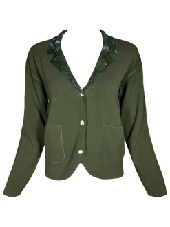 IN BED WITH YOU KNIT BLAZER - GREEN WITH FLORAL
