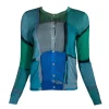 IN BED WITH YOU REVERSIBLE CARDIGAN - GREEN COLORBLOCK/GREY OVALS