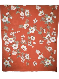 JANAVI FLOWERS ALL DAY SCARF - RUST