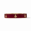 JULIE VOS BEE HINGE BANGLE - MULBERRY ENAMEL