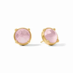JULIE VOS HONEY STUD EARRING - IRIDESCENT ROSE