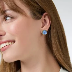 JULIE VOS HONEY STUD EARRING - IRIDESCENT ROSE