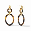 JULIE VOS MADISON LINK EARRING - TORTOISESHELL