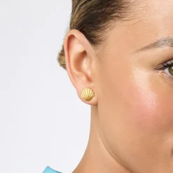 JULIE VOS SANIBEL SHELL STUD EARRING