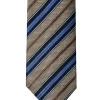 JZ RICHARDS SILK TIE - TAN/BLUE STRIPE
