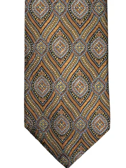 JZ RICHARDS WOVEN SILK TIE - ORANGE JACQUARD