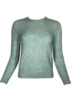 KANGRA ALPACA BLEND CREW SWEATER - ACQUA