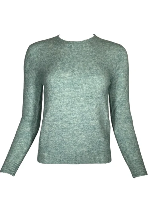 KANGRA ALPACA BLEND CREW SWEATER - ACQUA