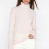 KINROSS PLATED RIB FUNNEL SWEATER - SHELL