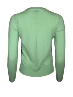 KINROSS TIPPED CREW SWEATER - CELADON/IVORY