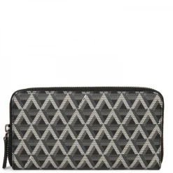 LANCASTER IKON ZIPPERED WALLET - BLACK