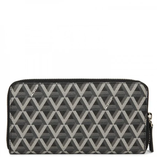 LANCASTER IKON ZIPPERED WALLET - BLACK