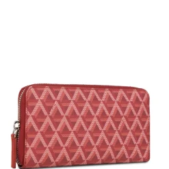 LANCASTER IKON ZIPPERED WALLET - CARMINE