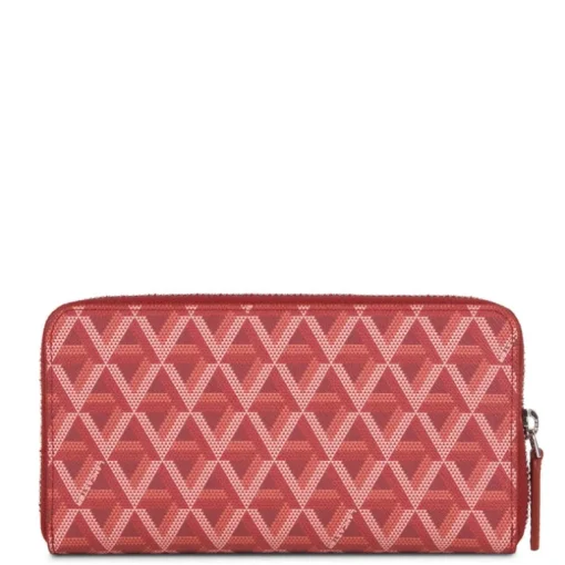 LANCASTER IKON ZIPPERED WALLET - CARMINE
