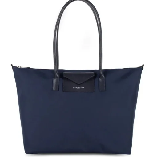 LANCASTER NYLON LARGE TOTE BAG - BLEU