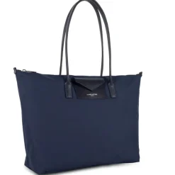 LANCASTER NYLON LARGE TOTE BAG - BLEU