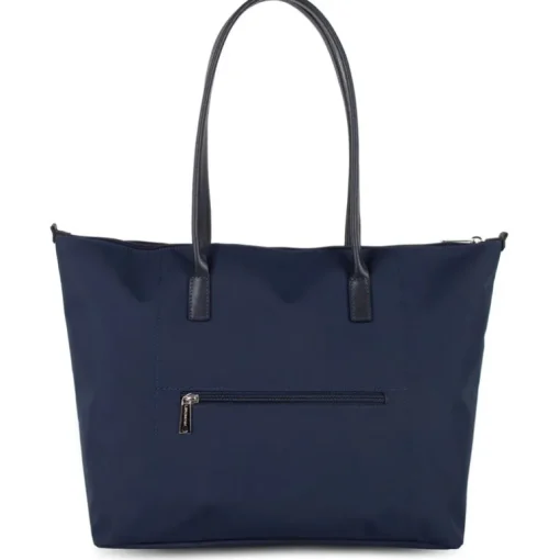 LANCASTER NYLON LARGE TOTE BAG - BLEU
