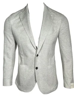 L.B.M. 1911 TAILORED SPORT COAT - LIGHT GREY JERSEY
