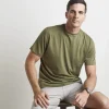 LEFT COAST TEE MEN'S LUXURY SHORT SLEEVE T-SHIRT - OLIVE