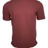 LEFT COAST TEE TIPPED CREW SHORT SLEEVE SHIRT - BURGUNDY
