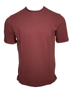 LEFT COAST TEE TIPPED CREW SHORT SLEEVE SHIRT - BURGUNDY