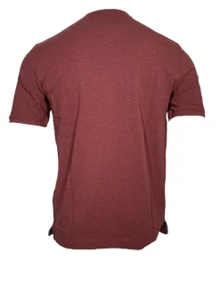 LEFT COAST TEE TIPPED CREW SHORT SLEEVE SHIRT - BURGUNDY