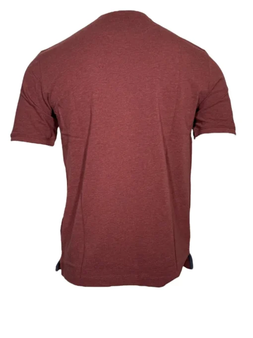LEFT COAST TEE TIPPED CREW SHORT SLEEVE SHIRT - BURGUNDY