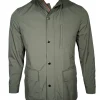 LUCIANO BARBERA CAR COAT - JUNGLE GREEN