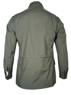 LUCIANO BARBERA CAR COAT - JUNGLE GREEN