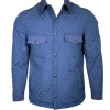 LUCIANO BARBERA DIAMOND QUILT BARN JACKET - DOWNRIVER BLUE