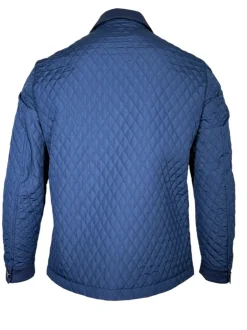 LUCIANO BARBERA DIAMOND QUILT BARN JACKET - DOWNRIVER BLUE