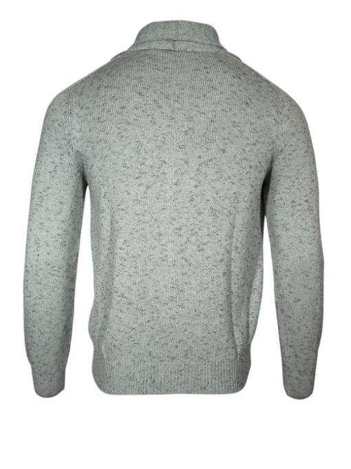 LUCIANO BARBERA SHAWL COLLAR CARDIGAN - MINTY GREY