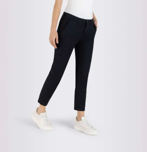 MAC WOMEN'S TURN UP CHINO - POWER DARK BLUE