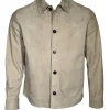 MANTO SUEDE OVERSHIRT JACKET - SAND