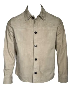 MANTO SUEDE OVERSHIRT JACKET - SAND