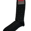 MARCOLIANI CONTEMPORARY DOTS CALF SOCK - CHARCOAL
