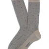 MARCOLIANI CONTEMPORARY DOTS CALF SOCK - BEIGE