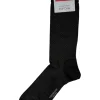 MARCOLIANI FRESH OF MODAL MICRO PINDOT CALF SOCK - BLACK