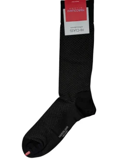 MARCOLIANI FRESH OF MODAL MICRO PINDOT CALF SOCK - BLACK